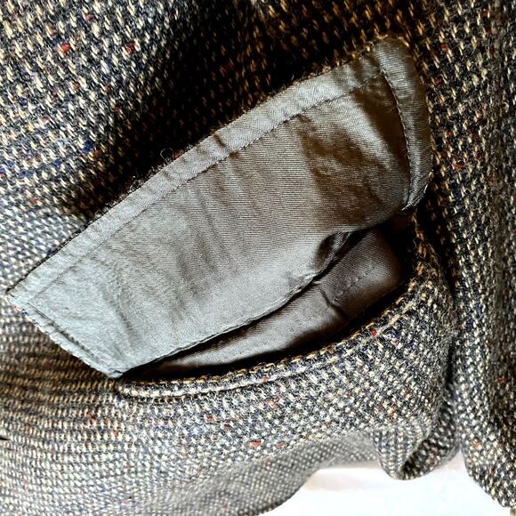 Stanley Blacker Tweed Wool Vintage Sport Coat Gray Check Fleck 42 44 USA - Picture 13 of 16